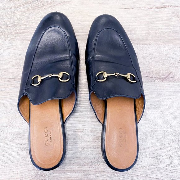 Gucci Horsebit Leather Backless Loafers - 40.5 - Picture 3 of 5